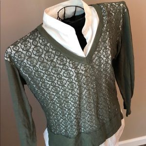 Simply Vera Wang Sweater Shirt Combo